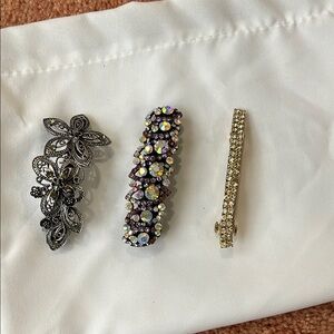 Elegant Women's Hair Clip Set - Silver, Multicolor, Gold /all new